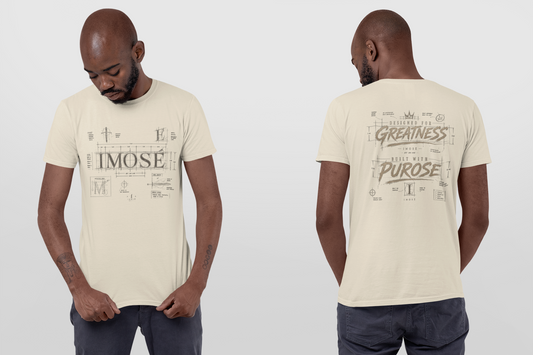 Men's IMOSÉ "Blueprint" Design T-shirt